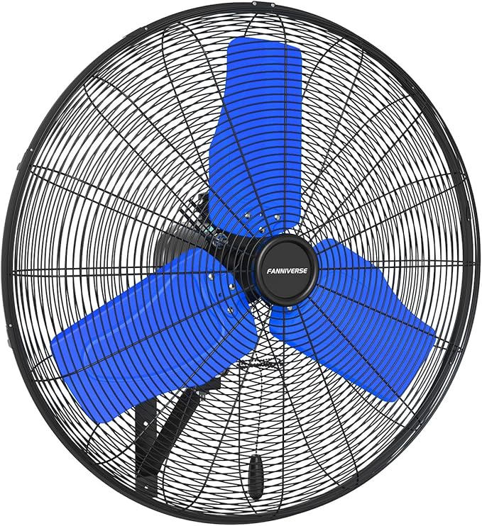 24 Inch 9500 CFM Waterproof Wall Fan Pro Series - Outdoor High Velocity Wall Mount Fan with Enclosed Motor for Residential, Warehouse, Patio, Shop, Garage, Barn UL Safety Listed