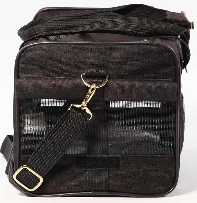 Sherpa Delta Airlines Travel Pet Carrier, Airline Approved & Guaranteed On Board - Black, Medium
