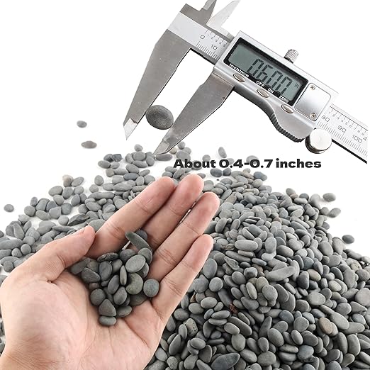 7lb Natural River Rocks Pebbles for Plants & Succulents, Decorative Outdoor Landscaping Garden Rocks, Mexican Beach Pebbles for Aquarium & Vase Decor