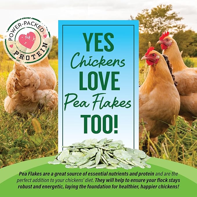Small Pet Select - Pea Flakes, Treats for Rabbit Bunny, Guinea Pig, Chickens, Bunny, Hamster, and Other Small Pets, 8 oz