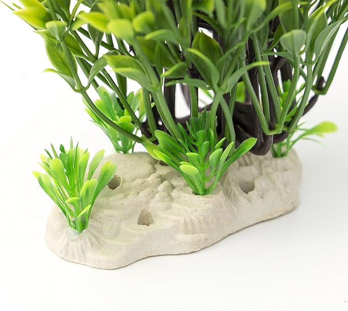 BEGONDIS Aquarium Decorations Fish Tank Artificial Green Water Plants Made of Soft Plastic