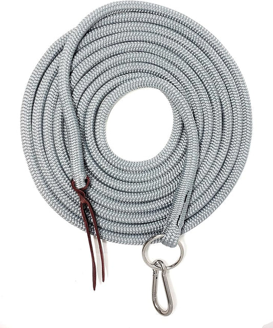 22' Long Line with SS O Ring and Carabiner (Grey)