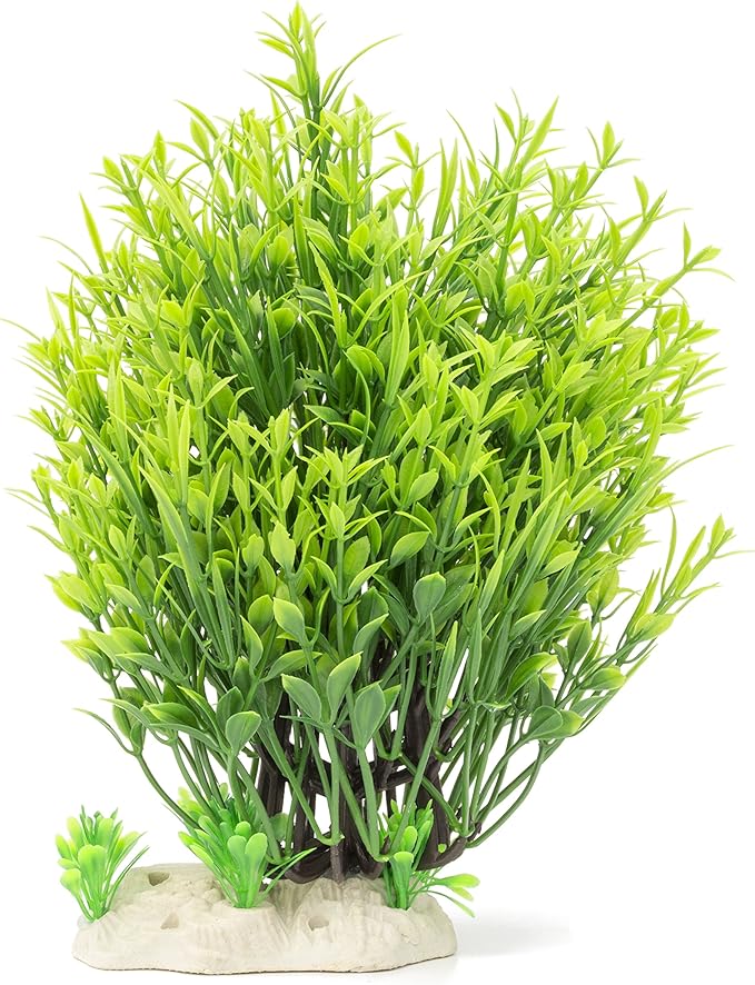 BEGONDIS Aquarium Decorations Fish Tank Artificial Green Water Plants Made of Soft Plastic