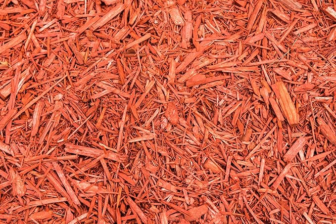 Premium Red Wood Mulch for Indoor, Patio, Potting Media, Gardens, Lawns, and Landscaping (0.2 CF - 4.8 L - 5 QTS)