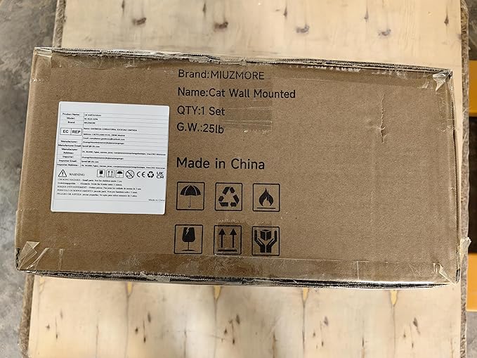 9-Piece Wall-Mounted Cat Shelves Set, House, Lookout Tower, 2 Sisal Scratching Posts, 5-Step Cat Wall Ladder, Pine Furniture, Extra-Wide & Long for Large Cats, Space-Saving Indoor Shelves