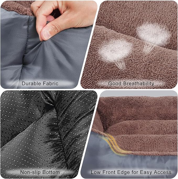 Dog Bed for Medium Size Dogs, Pet Couch Bed with Durable Fabric and Anti-Slip Bottom