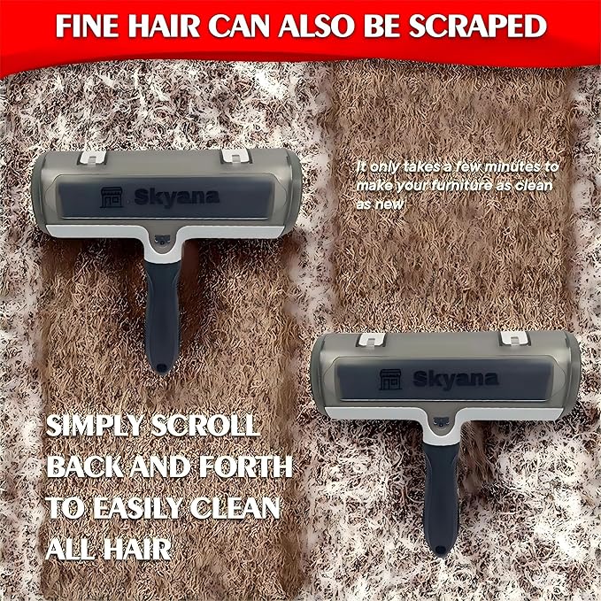 SKYANA Pet Hair Remover Roller Brush, Self-Cleaning Lint Roller for Dogs and Cats.hair removal for Fourniture,Couch,Carpet,Clothing,and bedding,portable,multiple surface.Removal tool.Lint Roller