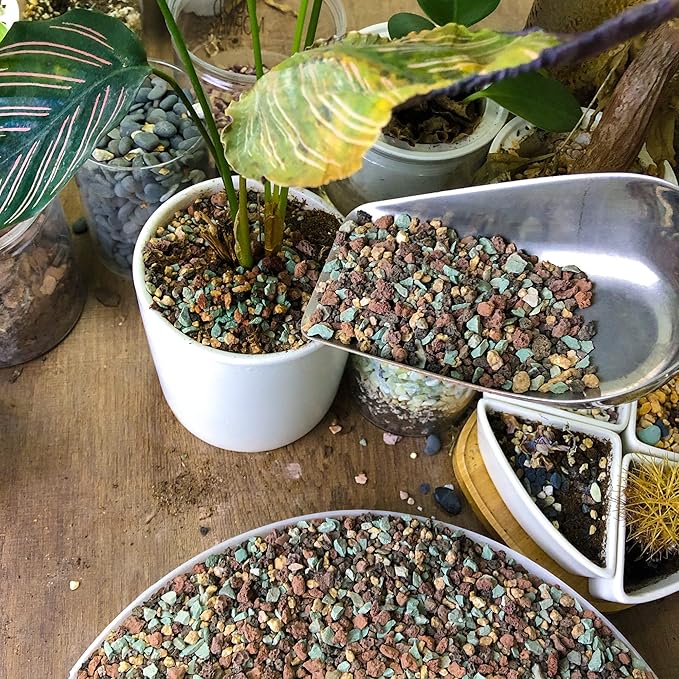2.4lb Mix Horticultural Lava Rock Pebbles Pumice Potting Soil Amendment Succulent Cactus Bonsai Gritty Rock Decorative Gravel Plant Drainage Volcanic Rock for Aquarium Fairy Gardening Top Dressing