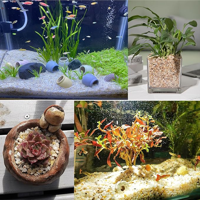 2lb Mixed Sand Rocks Pebbles Pumice Potting Soil Amendment Succulent Cactus Bonsai Gritty Rock Decorative Gravel for Succulents, Bonsai, Vase Fillers,Terrarium Plants