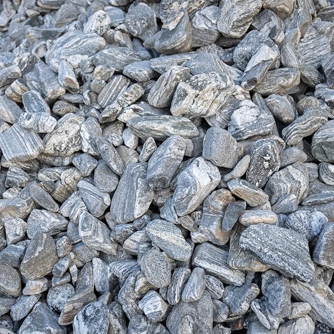 Natural Aquarium Rocks Silver Seiryu Rock Mountain Stone Fish Rocks for Aquariums and Terrariums Animal Feeding Box, Micro Landscape, Stone Landscape and Bonsai (5lb 2-5inch 4-5Pcs)