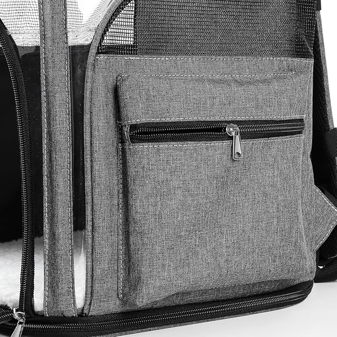 Cat Carriers Dog Carrier Pet for Small Medium Cats Dogs Puppies up to 25 Lbs, TSA Airline Approved Soft Sided, Collapsible Travel Puppy - Black Grey (L: 15.8" LX12.6 WX19.7 H, Pink)