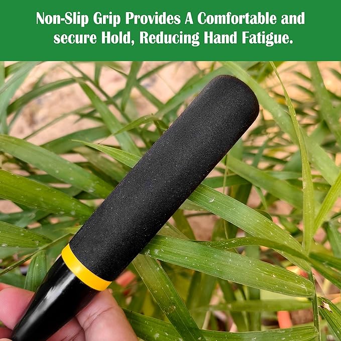 Gardening Tools – 3-in-1 Premium Garden Tool Set,Heavy Duty Pruning Shear, Trowel and Transplanter,Rust-Proof Hand Tool Set, Ideal Gardening Gifts for All (Black)