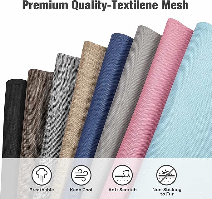 Veehoo Chew Proof Elevated Dog Bed - Cooling Raised Pet Cot- Rustless Aluminum Frame and Durable Textilene Mesh, Unique Designed No-Slip Feet for Indoor or Outdoor Use, Black Silver, XX Large