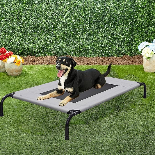 Elevated Dog Bed Raised Dog Bed Outdoor for Large Medium Size Dogs Place Bed Easy Clean Breathable, Comfortable,Rugged Durable Raised Pet Bed Up to 130 lbs,42in
